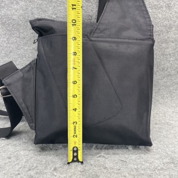 JACK GOMME Black Crossbody Messenger Sling Bag Damaged See Pictures - Picture 5 of 14